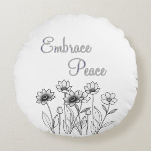 Embrace Peace Rundes Kissen
