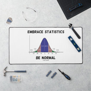 Embrace-Statistik ist eine normale Bell Curve-Anwe Schreibtischunterlage