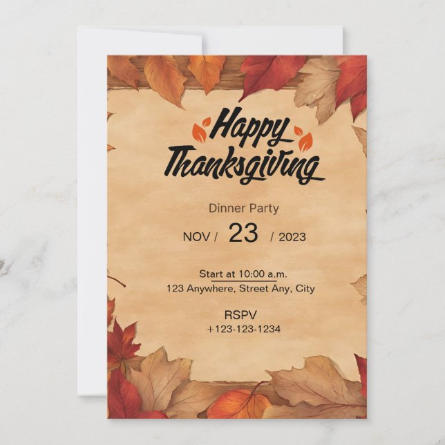 EMBRACE THE BEAUTY OF AUTUMN WITH OUR INVITATION  EINLADUNG (Vorderseite)