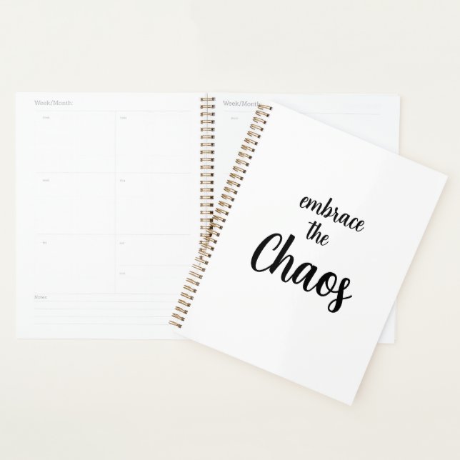 Embrace the Chaos Funny Planer (Anzeige)