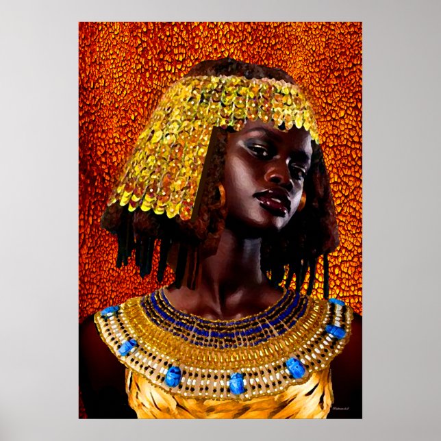 "Embrace the Majesty of Nubian Queens" Poster (Vorne)