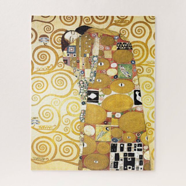 Embrace von Gustav Klimt Malerei Muster Artwork (Vertikal)