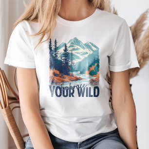 "Embrace your Wild" Retro-Bergwelt T-Shirt