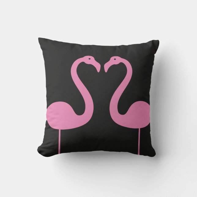 Embrassant les Flamants roses roses et le coussin (Recto)