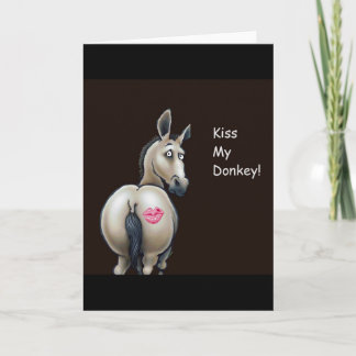 Embrasse ma carte de voeux Donkey