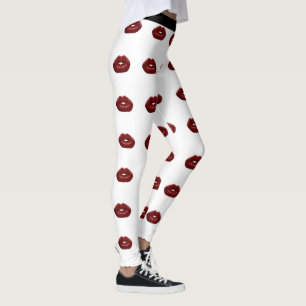 Embrasse mes pantalons Lèvres rouges Leggings