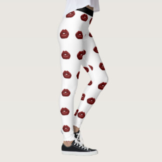 Embrasse mes pantalons Lèvres rouges Leggings
