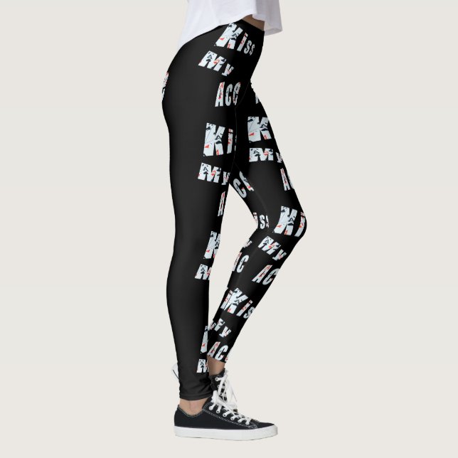 Embrasse Mon As, Dames Black Poker Logo Leggings (Droite)