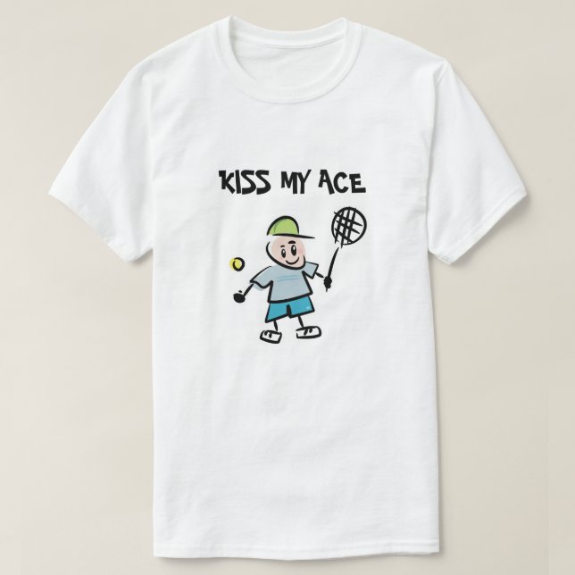 Embrasse mon as drôle de t-shirt de dessin animé d (Design devant)
