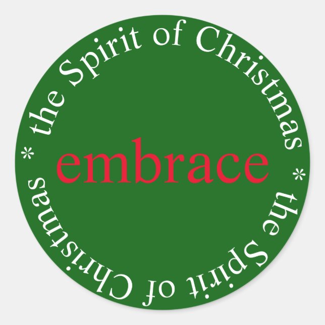 Embrassez l'esprit de Noël autocollant (Devant)