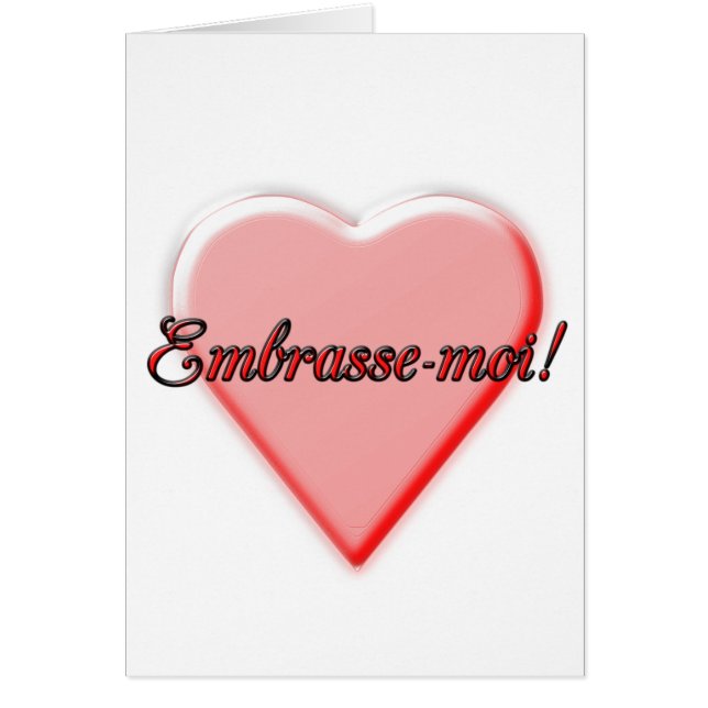 Embrassez-moi carte (Devant)