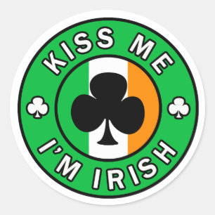 Embrassez-moi que je suis autocollant irlandais