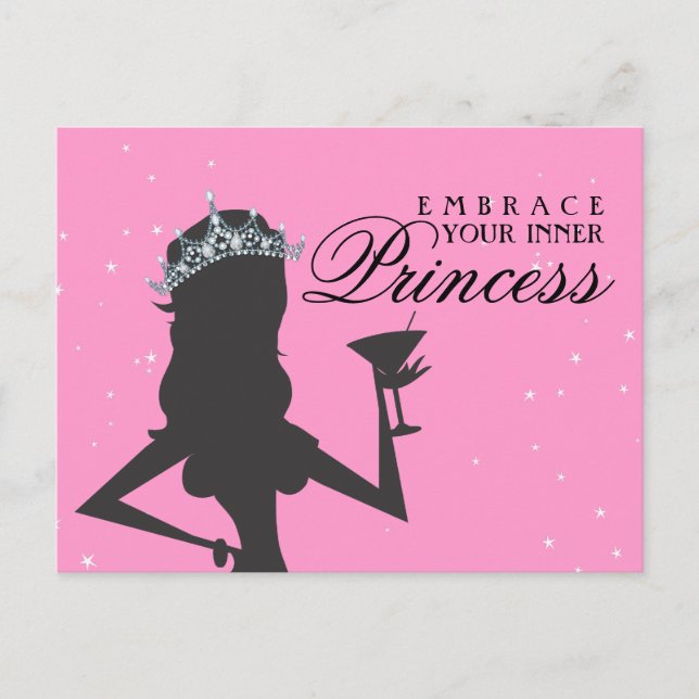 Embrassez votre carte postale Princess Inner Funny (Devant)