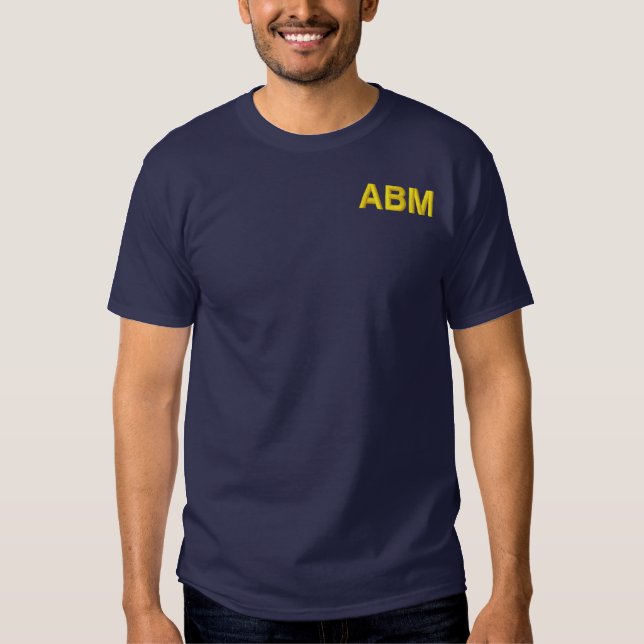 Embroided Navy ABM T-Shirt (Vorderseite)