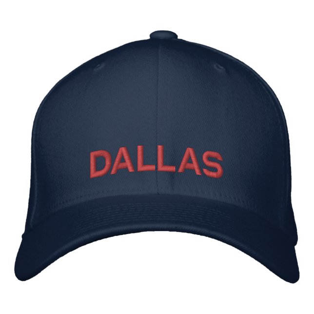 Embroidered adjustable Texas baseball cap Bestickte Baseballkappe (Vorderseite)