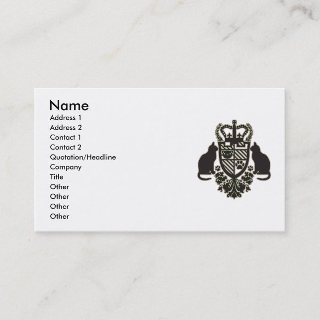 Embroidered_Cat Visitenkarte (Vorderseite)