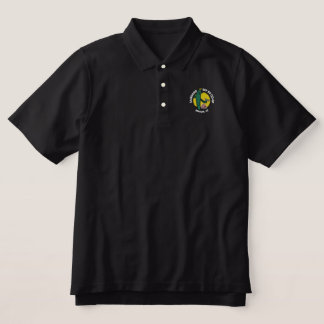 Embroidered Men's Polo Shirt-Black