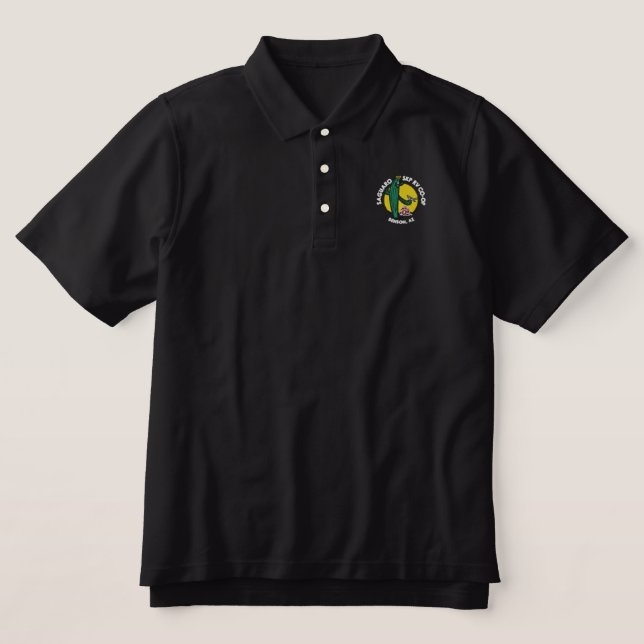 Embroidered Men's Polo Shirt-Black (Design Vorderseite)