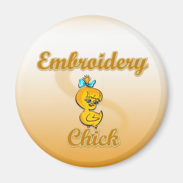 Embroidery Chick Magnet (Vorne)