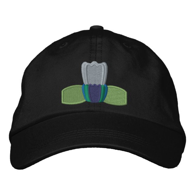 Embromierte Baseballkappe Bestickte Baseballkappe (Vorderseite)