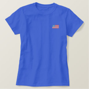 Embromiertes Polo-Shirt der amerikanischen Flagge Besticktes T-Shirt