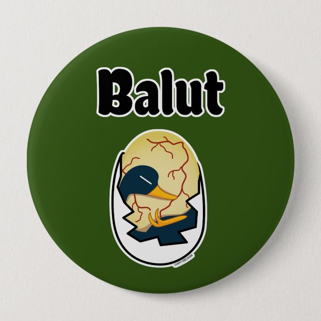 Embryo-Eiprotein der Balut-Ente Filipino Button (Vorderseite)