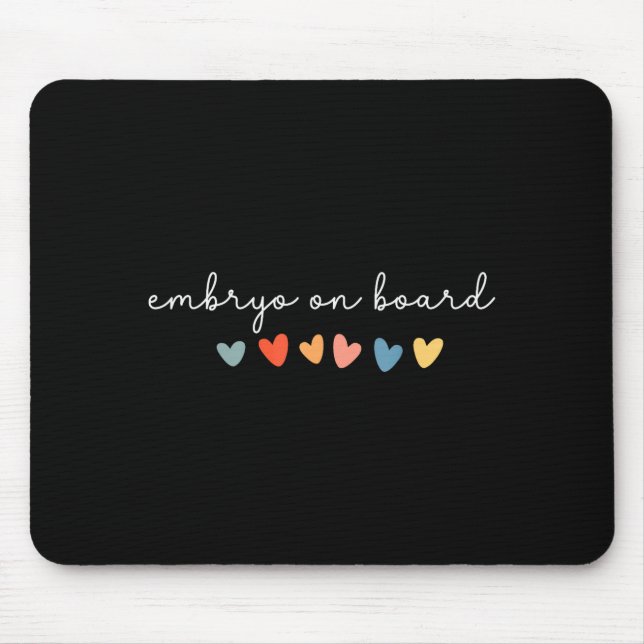 Embryo On Board Heart Ivf Transfer Day Fertility N Mousepad (Vorne)