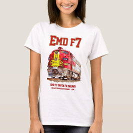 EMD F7 Santa Fe Warbonnet Diesel Locomotive. T-Shirt