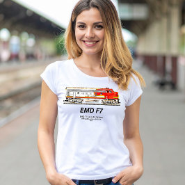 EMD F7 Santa Fe Warbonnet Diesel Locomotive. T-Shirt