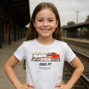 EMD F7 Santa Fe Warbonnet-Diesellokomotive. T-Shirt