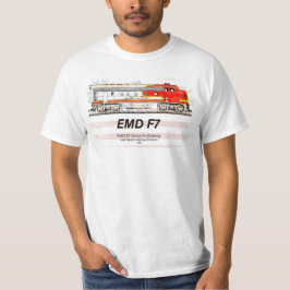 EMD F7 Santa Fe Warbonnet with American Flag. T-Shirt