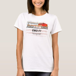 EMD F7 Santa Fe Warbonnet with American Flag. T-Shirt