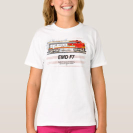 EMD F7 Santa Fe Warbonnet with American Flag. T-Shirt