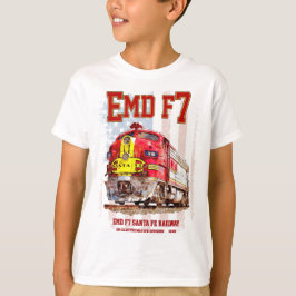 EMD F7 Santa Fe Warbonnet with American Flag. T-Shirt