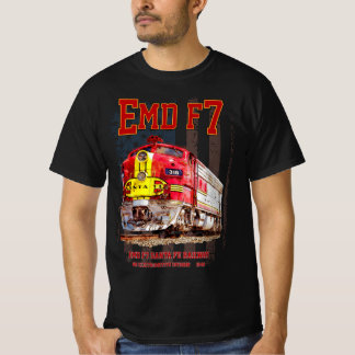EMD F7 Santa Fe Warbonnet with American Flag. T-Shirt