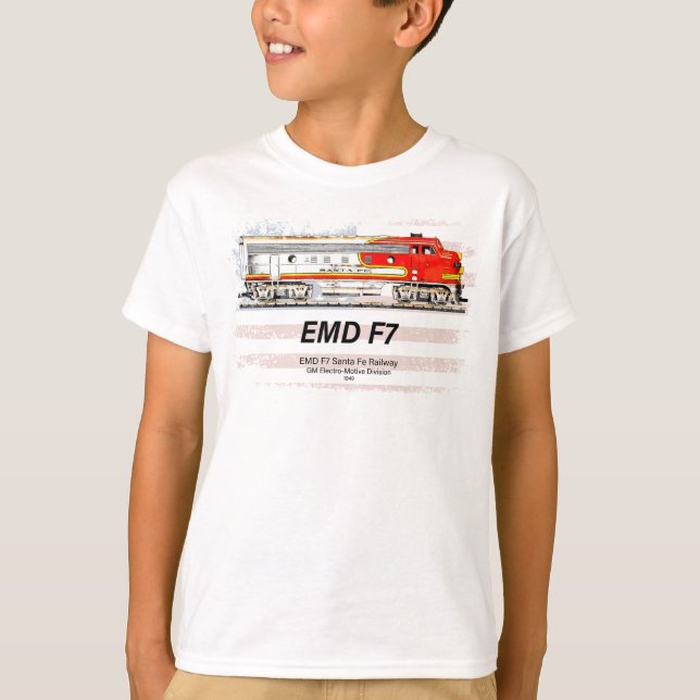 EMD F7 Santa Fe Warbonnet with American Flag. T-Shirt (Vorderseite)