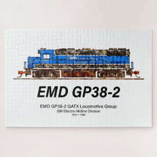 EMD GP38-2 Diesel Lokomotive GATX blau und weiß