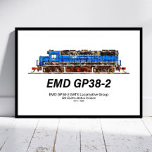 EMD GP38-2 Diesel Lokomotive GATX blau und weiß