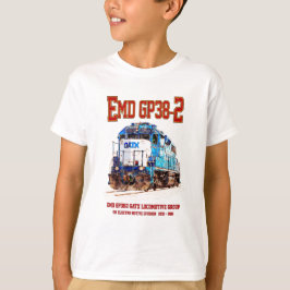 EMD GP38-2 Diesel Lokomotive GATX blau und weiß T-Shirt