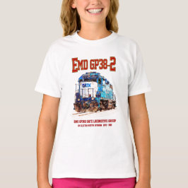 EMD GP38-2 Diesel Lokomotive GATX blau und weiß T-Shirt