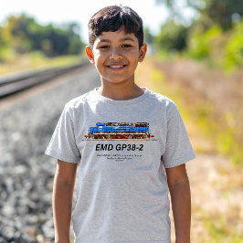 EMD GP38-2 Diesel Lokomotive GATX blau und weiß T-Shirt