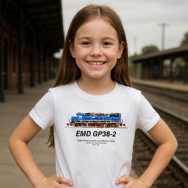 EMD GP38-2 Diesel Lokomotive GATX blau und weiß T-Shirt