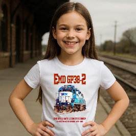 EMD GP38-2 Diesel Lokomotive GATX blau und weiß T-Shirt