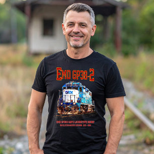 EMD GP38-2 Diesel Lokomotive GATX blau und weiß T-Shirt