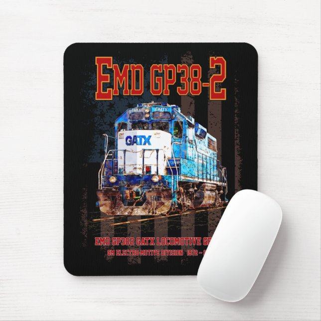 EMD GP38-2 Diesel Lokomotive und amerikanische Fla Mousepad (Mit Mouse)