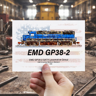 EMD GP38-2 Diesel Lokomotive und amerikanische Fla Postkarte
