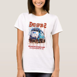 EMD GP38-2 Diesel Lokomotive und amerikanische Fla T-Shirt