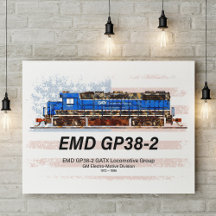 EMD GP38-2 Diesellokomotive und amerikanische Flag