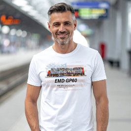 EMD GP60 Diesel Lokomotive und amerikanische Flagg T-Shirt