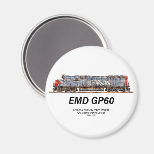 EMD GP60 Diesellokomotive des südlichen Pazifiks Magnet